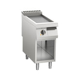 Fry-top pe gaz mic, platou neted, pe suport deschis, Linia 700, Silko